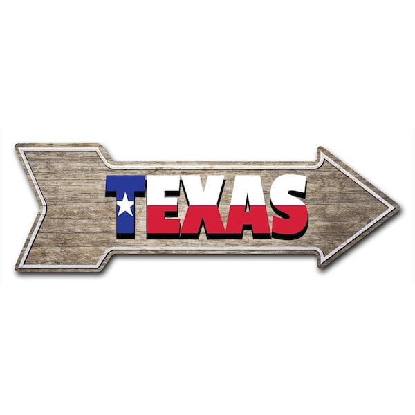 Texas Arrow Decal Funny Home Decor 36in Wide